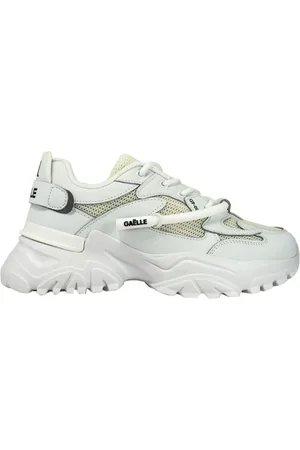 GAËLLE Buty, Kobieta, Biały, 41 EU, Białe Mesh Runner Sneakers