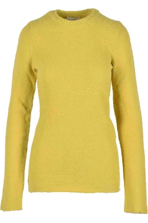 Sportmax Swetry, Kobieta, Żółty, S, Wełna, Wełna Angora Sweter
