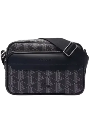 Lacoste Torebki, Mężczyzna, Szary, ONE SIZE, Torba na ramię z ziarnistą fakturą