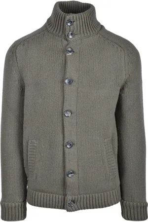 HERNO Swetry, Mężczyzna, Zielony, L, Sweter Resortowy 100% Lana