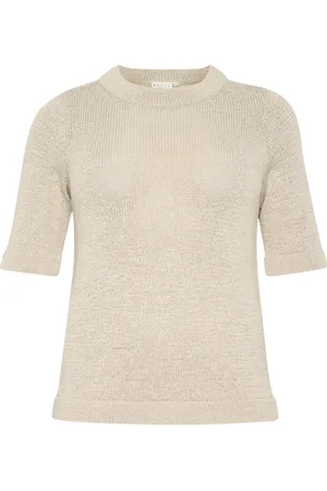 Kaffe Swetry, Kobieta, Beżowy, S, Bawełna, Moonstruck Pullover Sweater