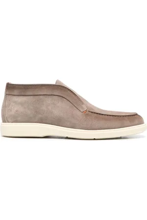 santoni Buty, Mężczyzna, Szary, 43 EU, Szare Skórzane Sandały dla Mężczyzn