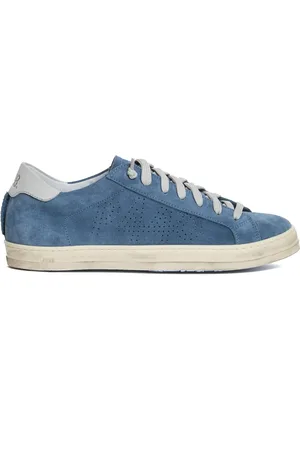 P448 Buty, Mężczyzna, Niebieski, 44 EU, Zamsz, Niebieskie Zamszowe Sneakersy dla Mężczyzn