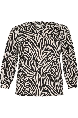 Kaffe Bluzki, Kobieta, Czarny, S, Moonstruck/ Graphic Tee z Pufami