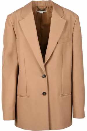 Stella McCartney Kurtki, Kobieta, brązowy, S, Długi wełniany żakiet