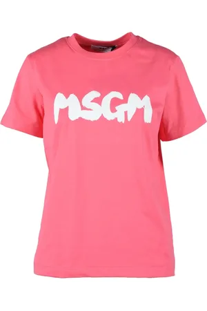 Msgm Koszulki, Kobieta, Różowy, S, Tshirt