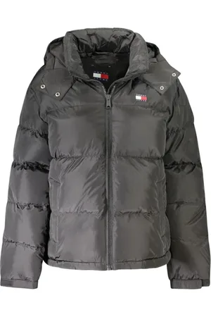 Tommy Hilfiger Kurtki, Kobieta, Czarny, M, Czarna Kurtka i Płaszcz z Poliestru