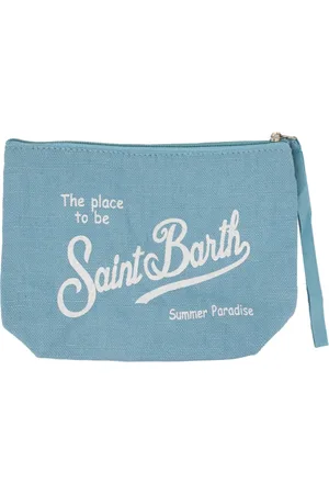MC2 SAINT BARTH Torebki, Kobieta, Niebieski, ONE SIZE, Stylowa torba noszona z haftowanym logo