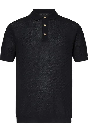 LOW BRAND Koszulki, Mężczyzna, Czarny, L, Czarna Koszulka Polo Stylowy Dodatek Do Garderoby
