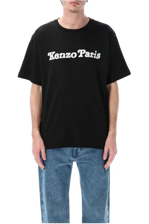 Kenzo Koszulki, Mężczyzna, Czarny, M, Koszulka z nadrukiem słonia