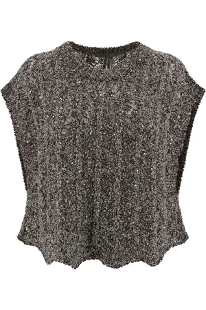D.EXTERIOR Koszulki, Kobieta, brązowy, M, Brązowy Skórzany Top Elegancki Styl