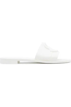 Moncler Buty, Kobieta, Biały, 38 EU, Klapki Mon Slides