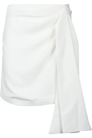 Costume National Spódnice, Kobieta, Biały, S, Współczesna Narodowa Spódnica Poliestrowa