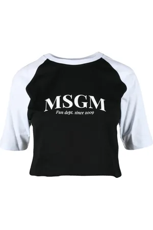 Msgm Koszulki, Kobieta, Czarny, S, Tshirt