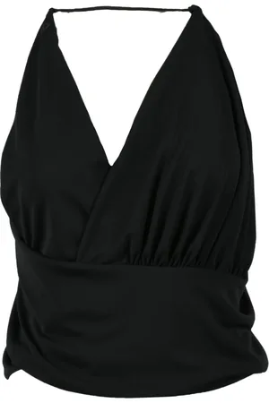 Dondup Koszulki, Kobieta, Czarny, S, Stylowy Top z Poliestru