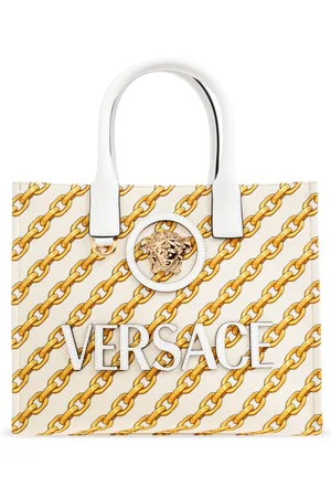 VERSACE Torebki, Kobieta, Beżowy, ONE SIZE, Skóra, Torba typu ‘shopper’