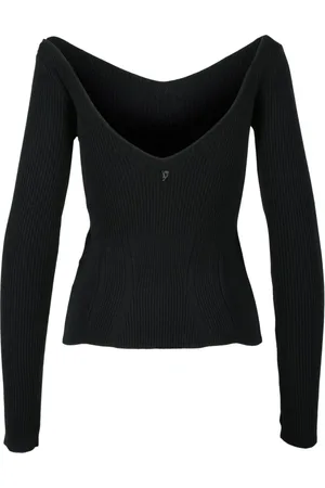 Dondup Swetry, Kobieta, Czarny, S, Elegancki Sweter z Wiskozy i Elastanu