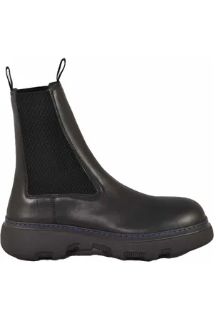 Burberry Buty, Mężczyzna, Czarny, 41 EU, Botki Chelsea Creeper z Mieszanki Skóry