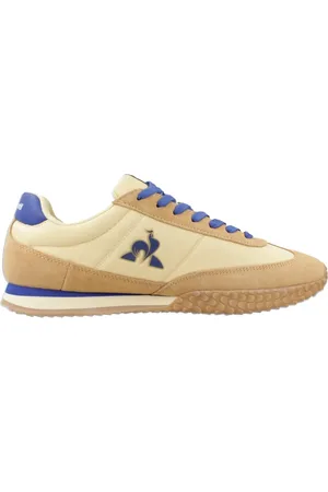 Le Coq Sportif Buty, Mężczyzna, Beżowy, 42 EU, Eleganckie Wygodne Sneakersy Żółto-Niebieskie