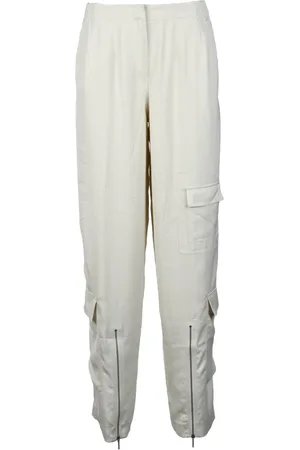 Calvin Klein Spodnie, Kobieta, Beżowy, L, Spodnie Cargo z Poliestru z Zamkiem