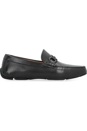 Salvatore Ferragamo Buty, Mężczyzna, Czarny, 41 1/2 EU, Mokasynyy Skórzane Zaokrąglony Nosek Cielęcy