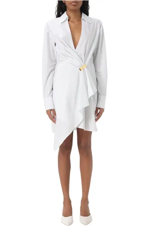 Elisabetta Franchi Sukienki, Kobieta, Biały, M, Elegancka Sukienka Damska