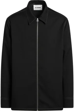 Jil Sander Kurtki, Mężczyzna, Czarny, 2XL, Bawełna, Koszulka Zapinana na Zamek