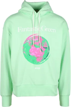 Msgm Bluzy, Mężczyzna, Zielony, L, Bawełniany Sweter Model