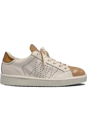 Panchic Buty, Kobieta, Beżowy, 37 EU, Ivory Gold Lace-Up But
