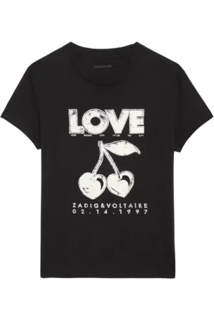 Zadig & Voltaire Koszulki, Kobieta, Czarny, M, Czarne T-shirty i Pola