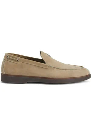 Giuseppe Zanotti Buty, Mężczyzna, Beżowy, 41 EU, Zamsz, Beżowe Zamszowe Buty Loafer na Sznurowadła