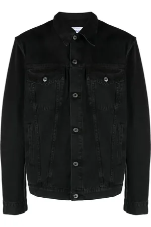 OFF-WHITE Kurtki, Mężczyzna, Czarny, M, Wełna, Stylowy płaszcz zimowy