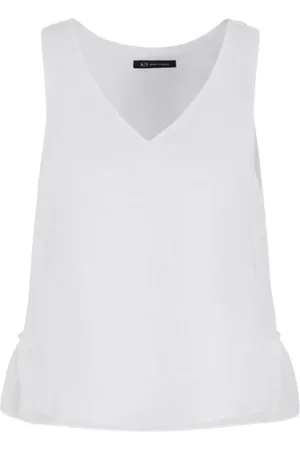 Armani Exchange Koszulki, Kobieta, Biały, XS, Biała Bluzka na Stylowy Wygląd