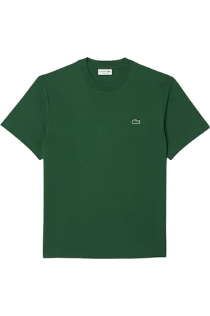 Lacoste Koszulki, Mężczyzna, Zielony, XL, Bawełna, Klasyczna koszulka z dzianiny bawełnianej