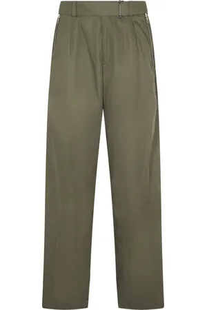 DRIES VAN NOTEN Spodnie, Mężczyzna, Zielony, L, Stylowe Spodnie