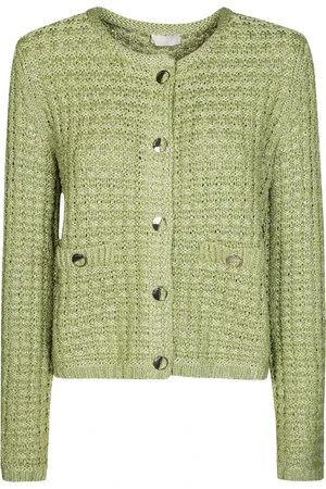 Liu Jo Swetry, Kobieta, Zielony, S, Elegancka Kurtka Chanel