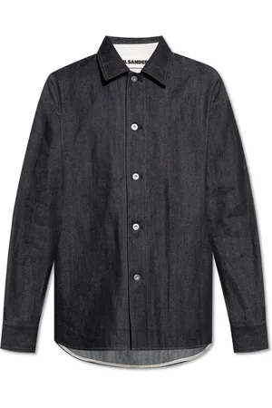 Jil Sander Koszule, Mężczyzna, Niebieski, L, Denim, Denimowa koszula wierzchnia