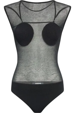 Jacquemus Koszulki, Kobieta, Czarny, S, Czarny Body Le Body Platano