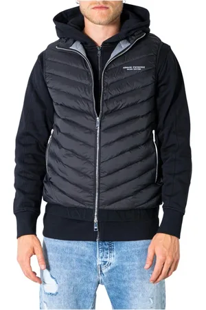 Armani Exchange Kurtki, Mężczyzna, Czarny, S, Czarna Bezrękawnik dla Kobiet