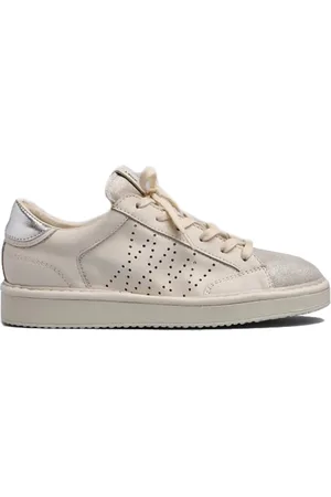 Panchic Buty, Kobieta, Beżowy, 37 EU, Ivory Silver Lace-Up But