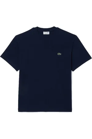 Lacoste Koszulki, Mężczyzna, Niebieski, XL, Bawełna, Klasyczna koszulka z dzianiny bawełnianej