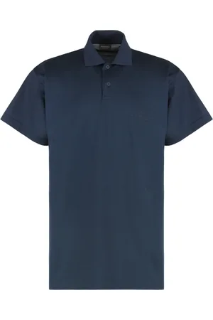Balenciaga Koszulki, Mężczyzna, Niebieski, M, Len, Polo z bawełnianego piqué
