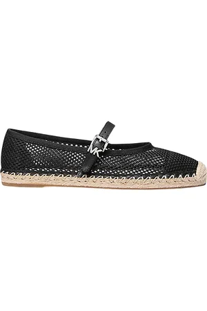 Michael Kors Buty, Kobieta, Czarny, 39 EU, Poliester, Espadryle Baletki z Siateczki i Sprzączką