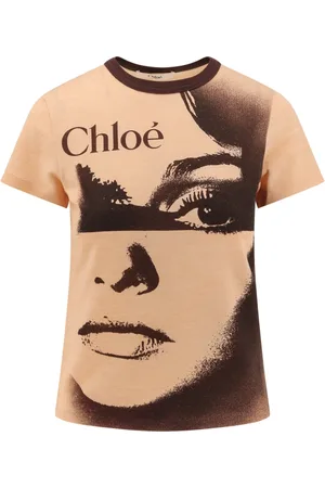 Chloé Koszulki, Kobieta, Pomarańczowy, S, Pomarańczowe T-shirty i Pola z ściągaczem