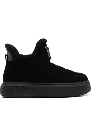 Pinko Buty, Kobieta, Czarny, 40 EU, Zamsz, Czarne pikowane buty typu slip-on