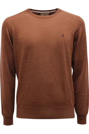 BROOKSFIELD Swetry, Mężczyzna, brązowy, M, Sweter z wełny Made in Italy