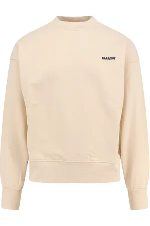 BARROW Bluzy, Mężczyzna, Beżowy, XL, Beżowy Sweter z Prążkowanym Dekoltem