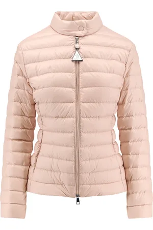 Moncler Kurtki, Kobieta, Różowy, S, Nylon, Kurtka puchowa z nylonu z zamkiem