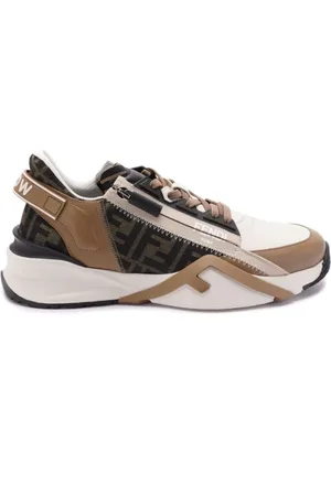 Fendi Buty, Mężczyzna, Wielobarwność, 45 EU, Skóra, Biały Ice Flow Skóra Tkanina Sneakers