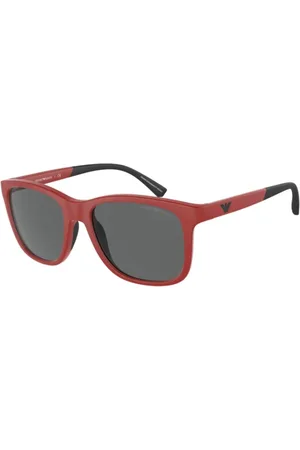 Emporio Armani Akcesoria, unisex, Czerwony, ONE SIZE, Stylowa Kolekcja Okularów Przeciwsłonecznych